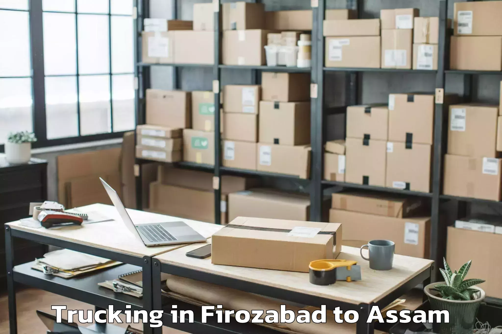 Easy Firozabad to Guwahati University Trucking Booking